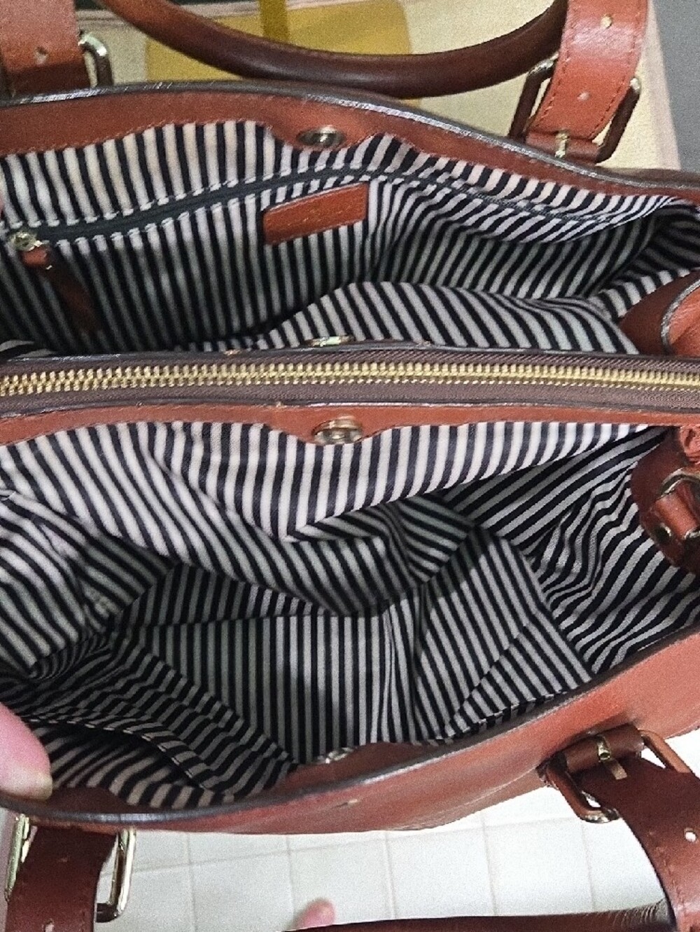 kate spade Vintage Brown Leather Satchel - Picture 9 of 13
